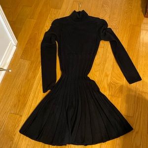 Black turtleneck sweater dress